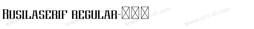 Rusilaserif regular字体转换